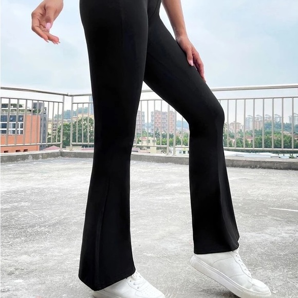 No Boundaries Woman’s Black Fit & Flare High Stretch Elastic Waistband Pants XL - Picture 10 of 15